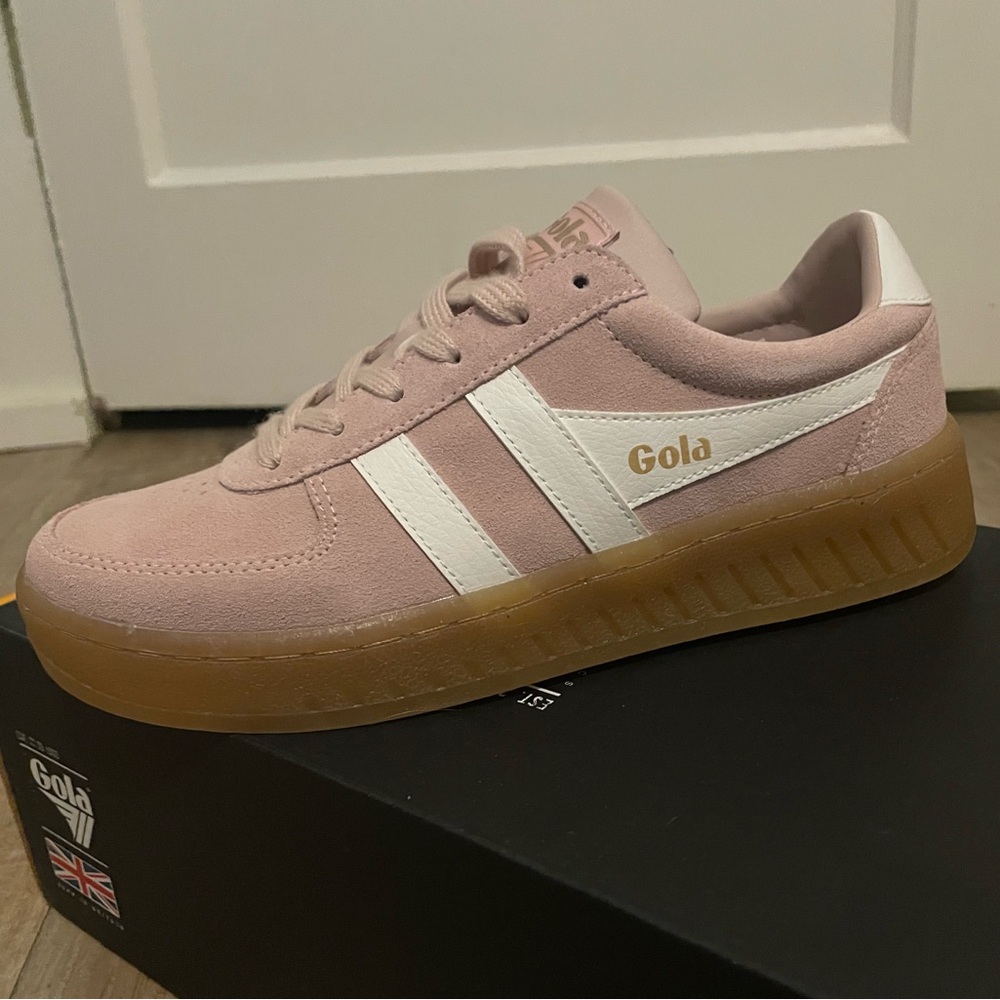 Gola Women's Blush and White Sneakers. Retro British Punk Rock.